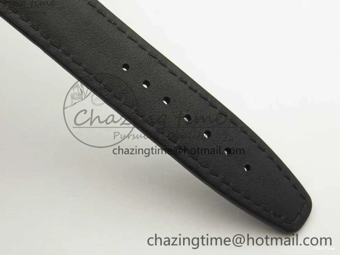 MIROTIME 0129 Snug Portofino IW391022 SS ZK 1:1 Best Edition White Dial Gold Markers On Black Leather Strap A 7130
